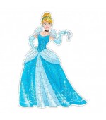 Quebra Cabeça Contorno Princesas Disney Cinderela 77 peças  Grow